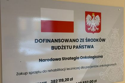 Narodowa Strategia Onkologiczna- Zakup sprzętu do rehabilitacji leczniczej dla pacjentów onkologicznych 